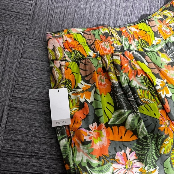 NEW Cato Women Linen Pants 22/24 Petite Tropical Floral Wide Leg High Rise 3X - Picture 5 of 9